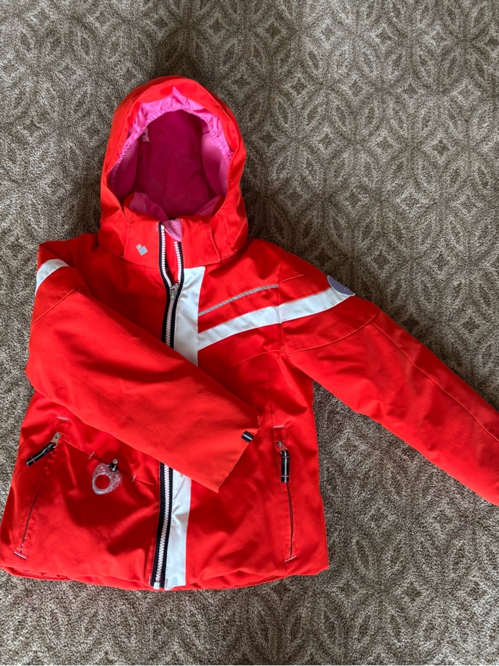 Obermeyer Cara Mia Insulated Ski Jacket with Faux Fur - Picture 3 of 7
